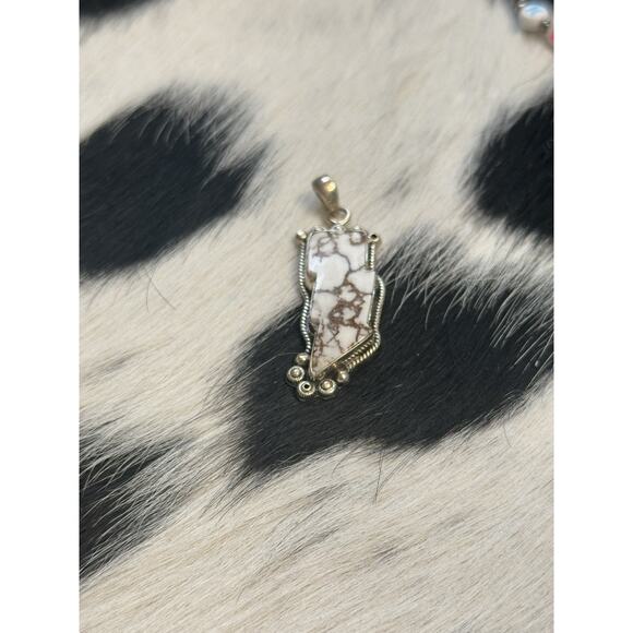 Native American Sw Sterling Silver Wild Horse🤎🤍 Lightning Bolt Pendant⚡️ - Picture 3 of 10